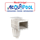 Skimmer a bocca stretta in ABS bianco per cemento con membrana in PVC POOL'S