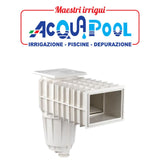 Skimmer a bocca stretta con prolunga in ABS bianco per cemento verniciato o piastrellato POOL'S